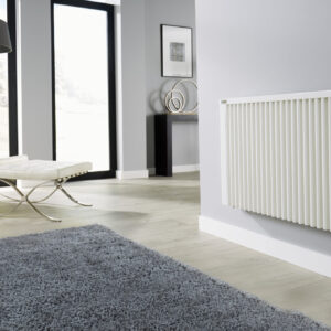 Image showing Aeroflow Radiator in ia grey modern decor