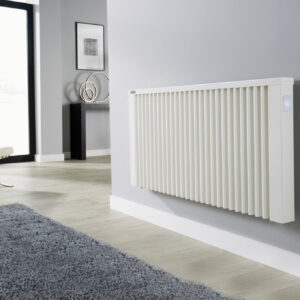 Image showing Aeroflow Radiator in ia grey modern decor