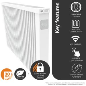 The AF05E 2000w Aeroflow Electric Radiator product image