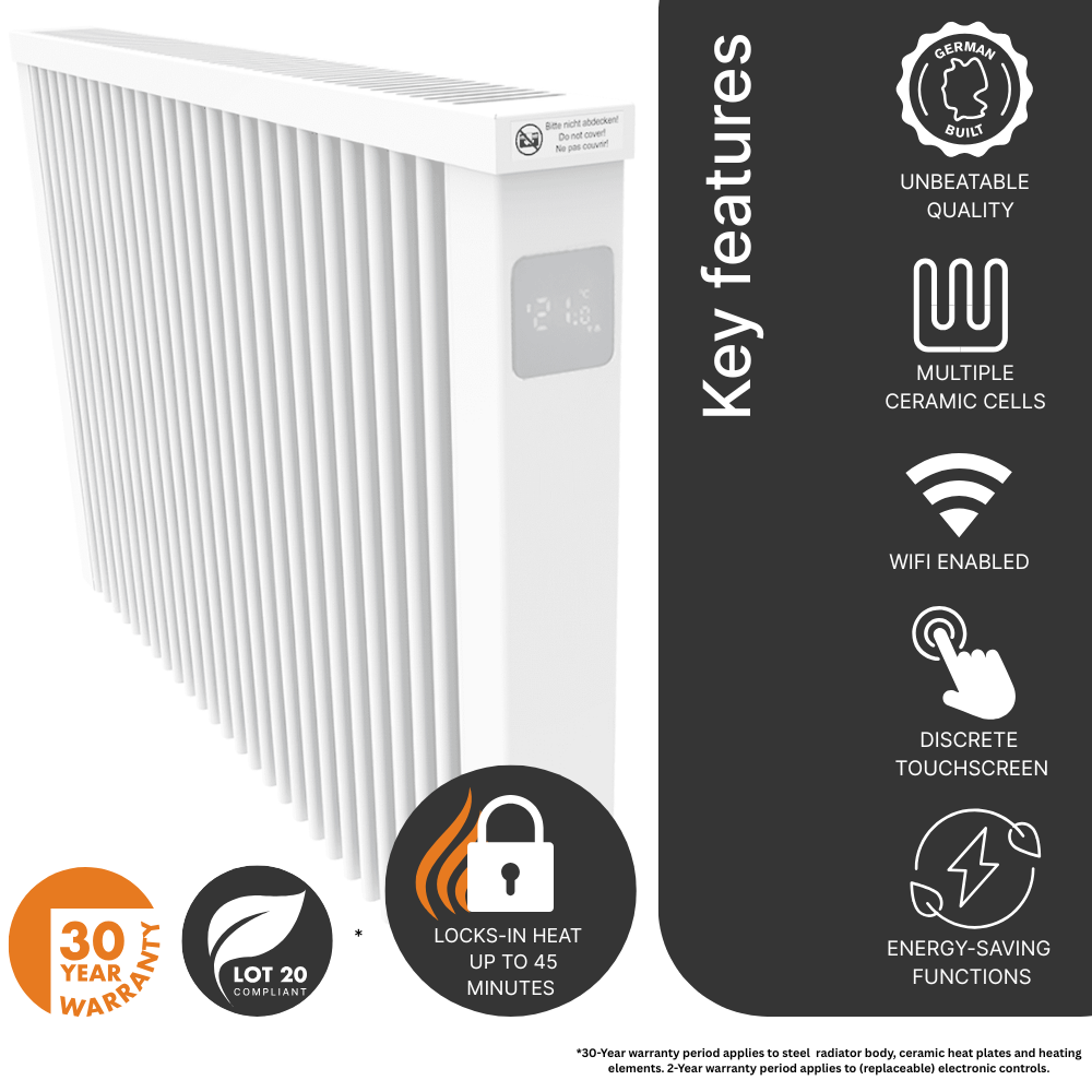 The AF05E 2000w Aeroflow Electric Radiator product image