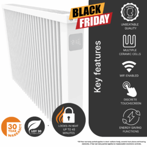 Electrorad AF05E Aeroflow WiFi Controlled Electric Radiator, 2000w