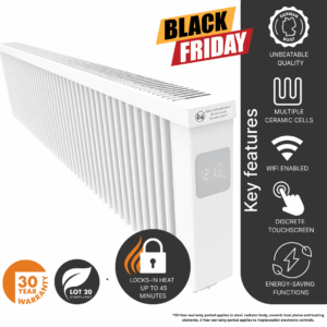 Electrorad AF14E Aeroflow WiFi Controlled Electric Radiator, 2000w