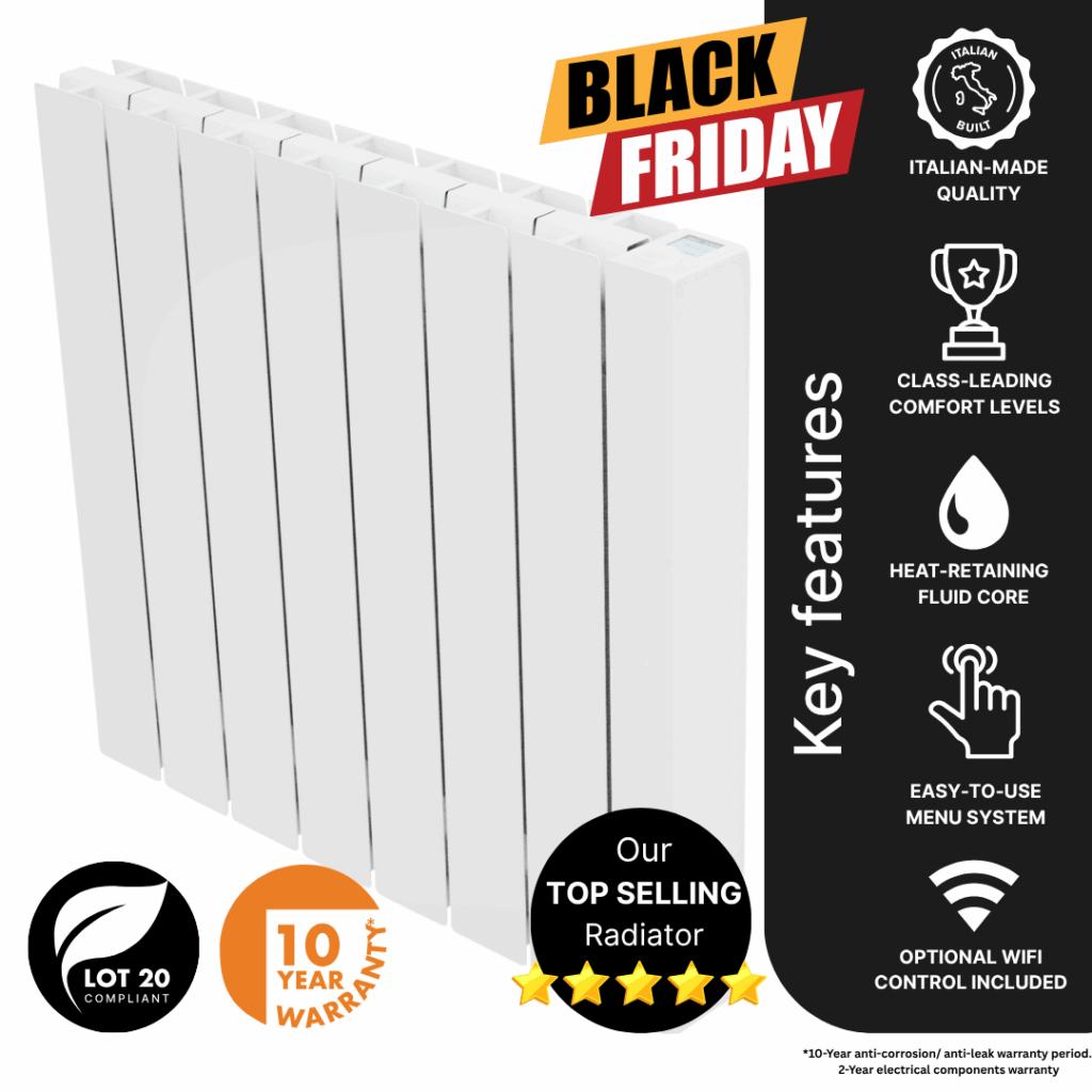 The Vantage Connect 1250w electric radiator now in the Black Friday Sale