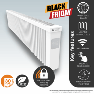 Electrorad AF14E Aeroflow WiFi Controlled Electric Radiator, 2000w