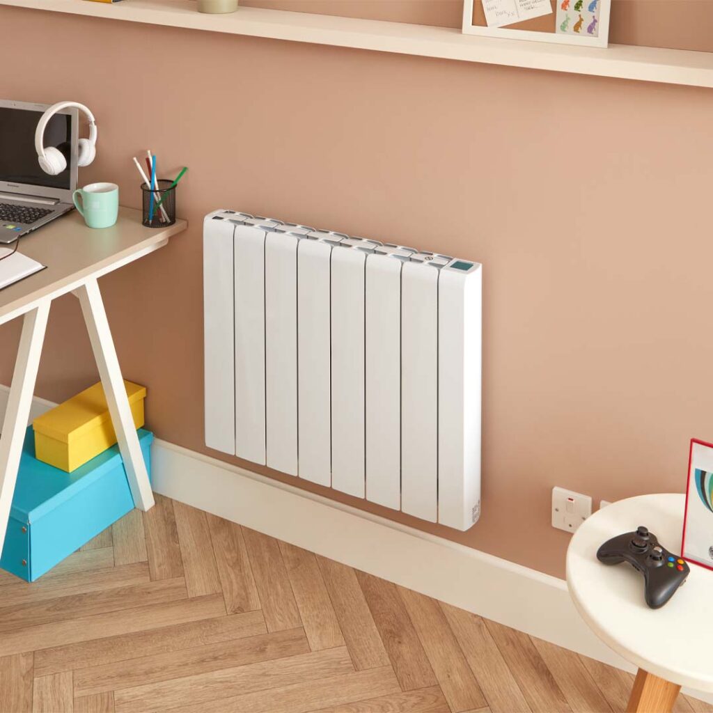 The Accorto electric radiator by electrorad features a ceramic core and app control, as well as a clever occupancy sensor.