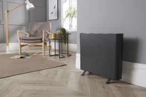 Choosing the optional steel feet allows the Ecopanel XT electric radiator to be free-standing