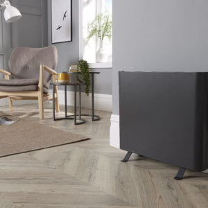 Choosing the optional steel feet allows the Ecopanel XT electric radiator to be free-standing