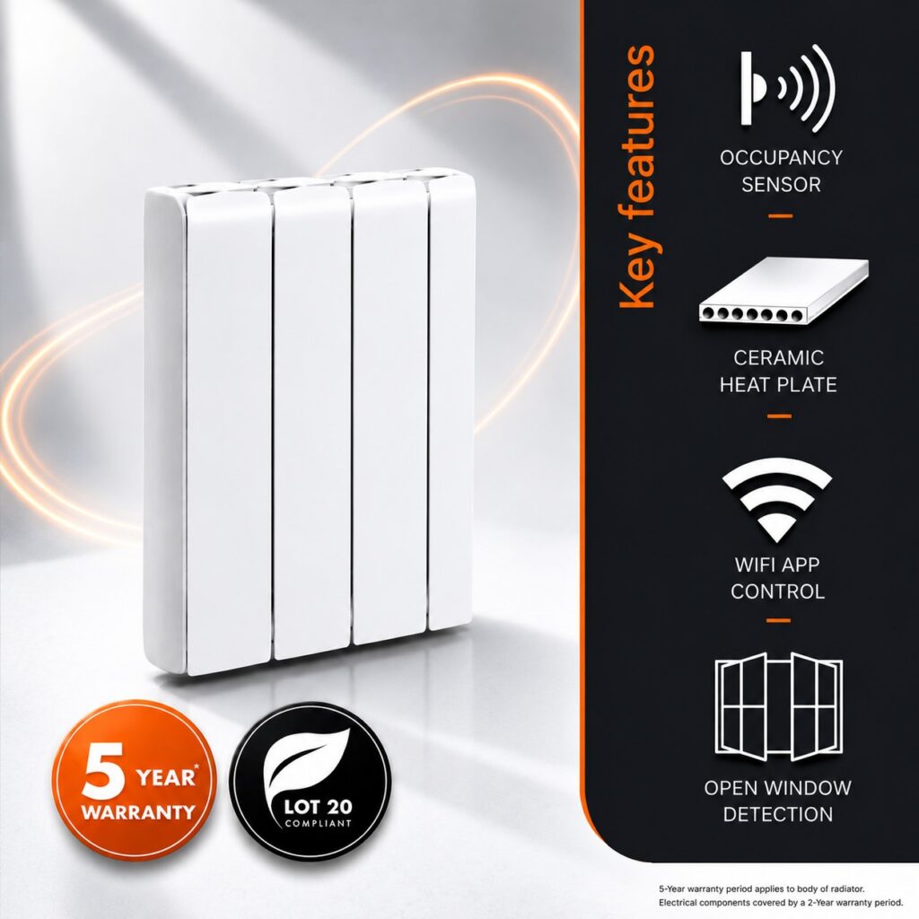 Electric Heating Expert is the UK's biggest supplier of Electrorad Accorto Electric Radiators - A great choice for heating efficiently and comfortably in both commercial and residential properties. Particularly suitable tenanted properties, hotels, and student accomodation, as well as holiday rentals and Airbnb locations, the Accorto by Electrorad has become popular in all market sectors.