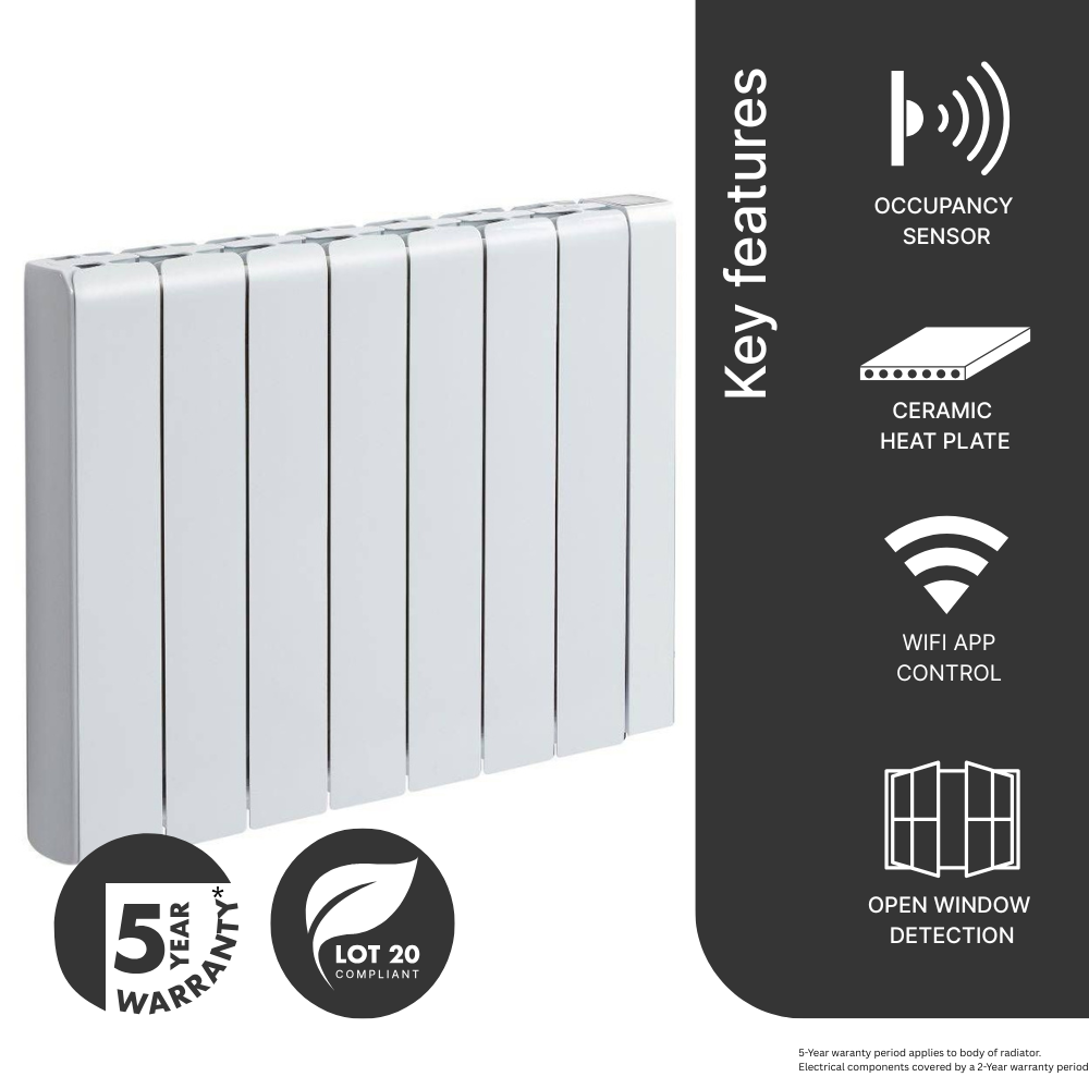 The largest of the Accorto range of electric radiators by Electrorad - The 2000w model.