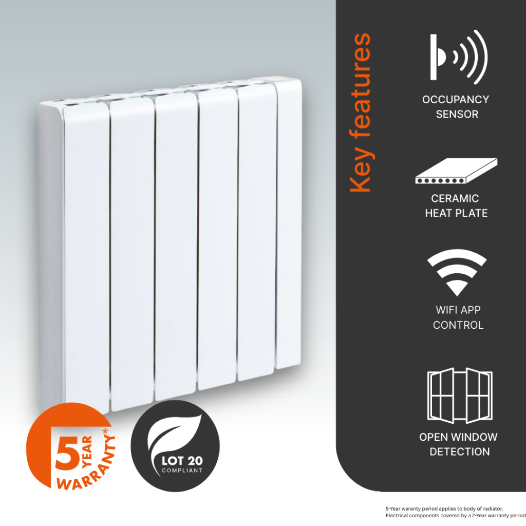 Electrorad Accorto Electric Radiator single product image of the 1500w model