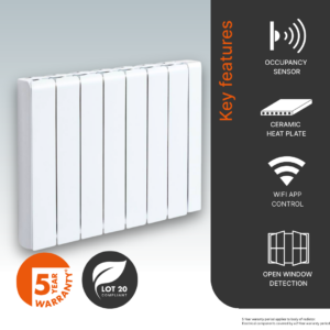 The largest of the Accorto range of electric radiators by Electrorad - The 2000w model.