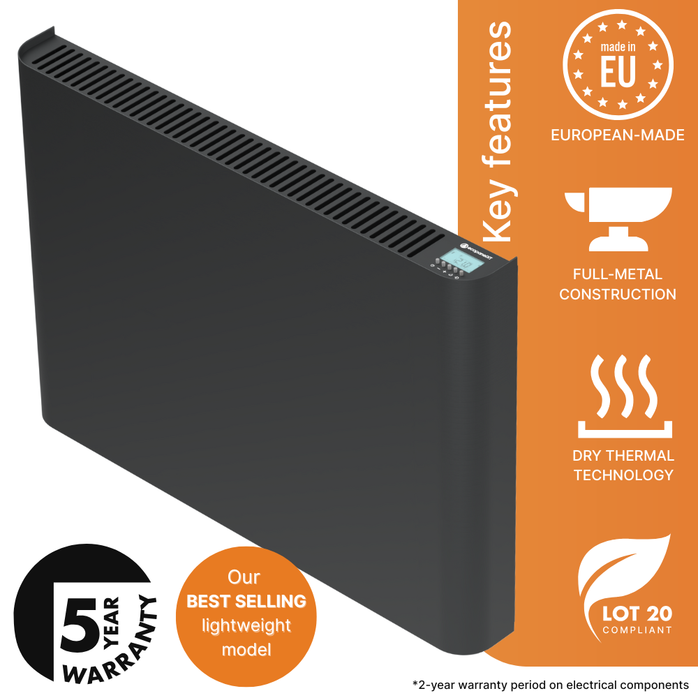 The 1200w size radiator from the Ecopanel XT anthracite range